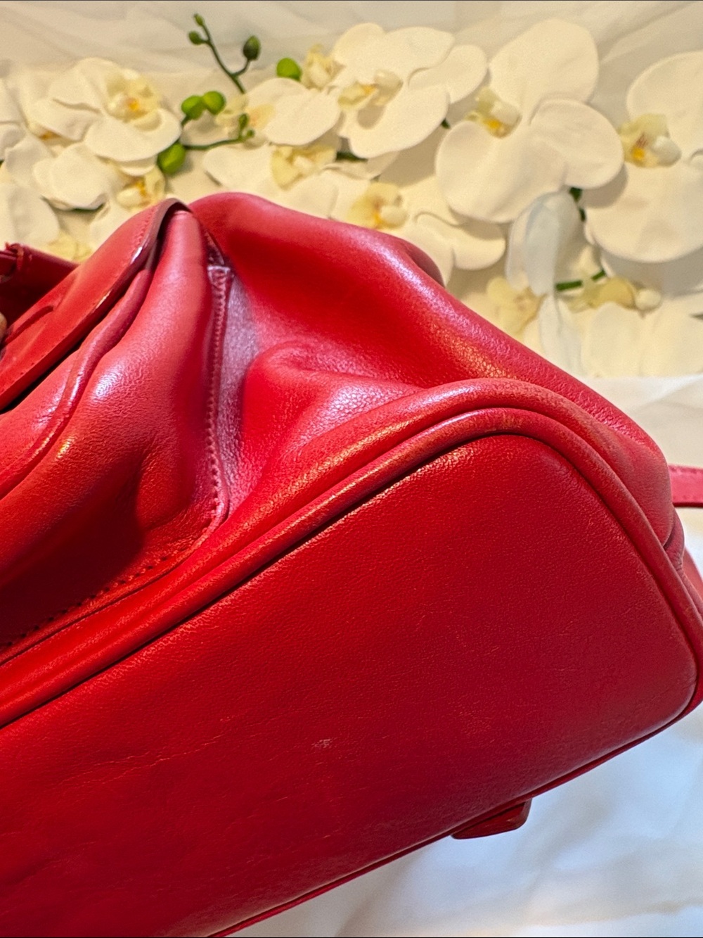 Vintage Tom Ford Era Gucci Red Mini Bamboo Backpack - Picture 16 of 16